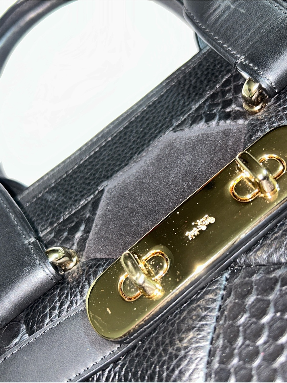 Coach Black Swagger 27 Quilted & Textured Leather Top-Handle Satchel - Picture 12 of 14